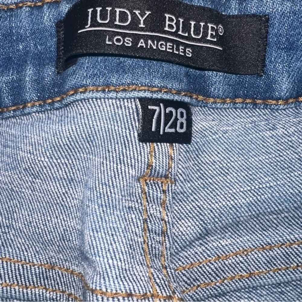 Judy Blue Skinny Embroidered Colorful Medium Wash Denim Jeans Women’s Size 7/28 - Picture 7 of 9